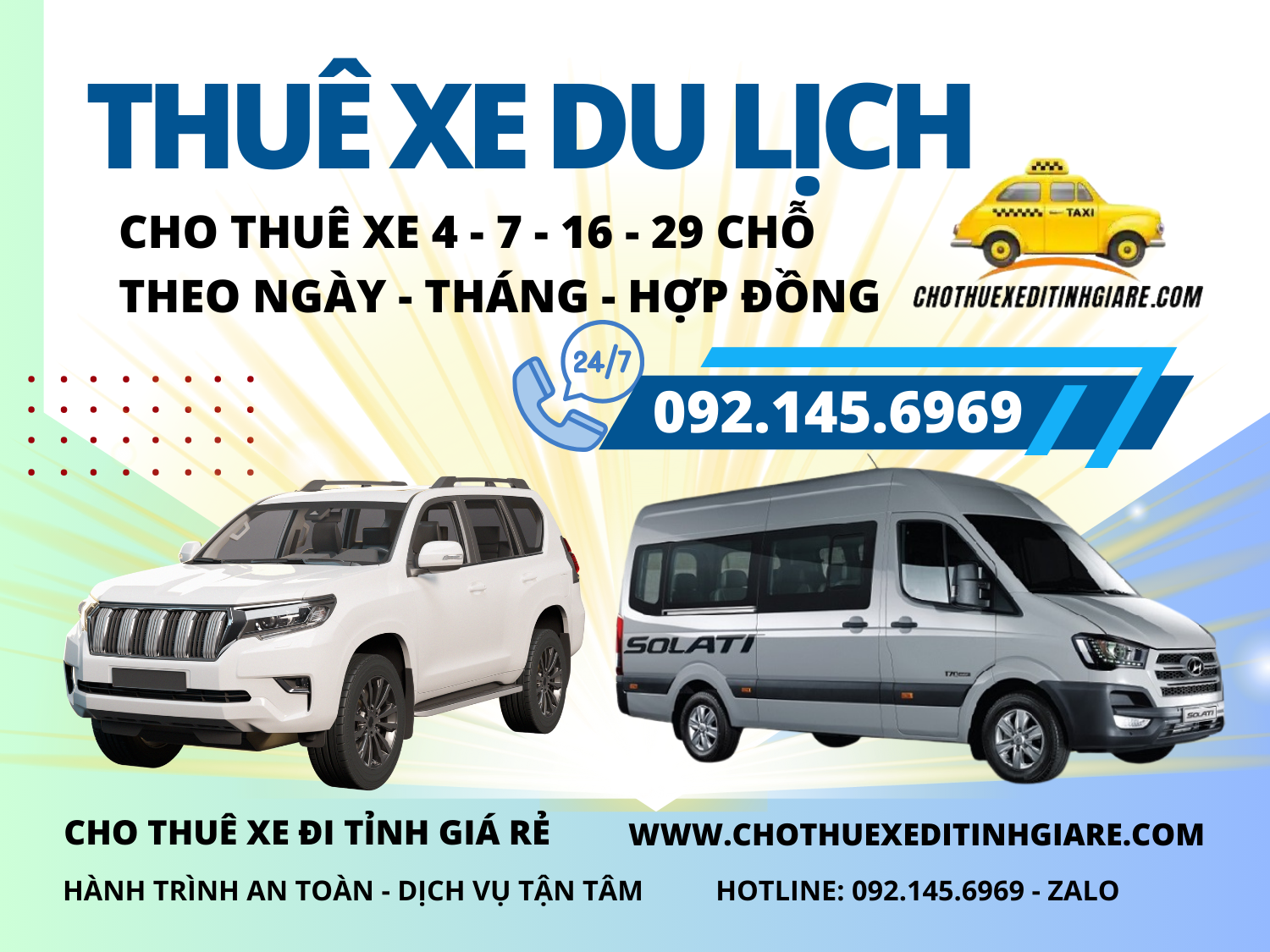 Cho thuê xe đi tỉnh giá rẻ